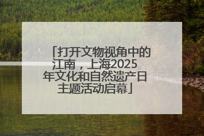 打开文物视角中的江南，上海2025年文化和自然遗产日主题活动启幕