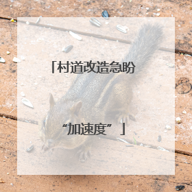 村道改造急盼“加速度”