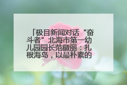极目新闻对话“奋斗者”北海市第一幼儿园园长范徽丽：扎根海岛，以最朴素的爱践行教育的梦想