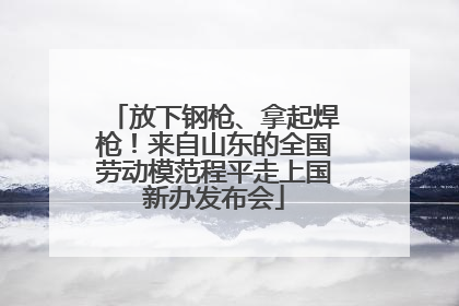 放下钢枪、拿起焊枪！来自山东的全国劳动模范程平走上国新办发布会
