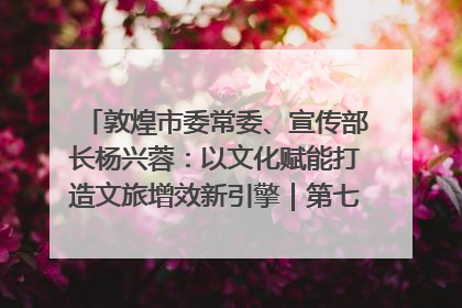 敦煌市委常委、宣传部长杨兴蓉：以文化赋能打造文旅增效新引擎｜第七届全国县域旅游研究成果发布系列活动
