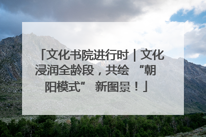 文化书院进行时｜文化浸润全龄段，共绘 “朝阳模式” 新图景！