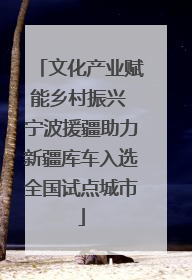 文化产业赋能乡村振兴 宁波援疆助力新疆库车入选全国试点城市