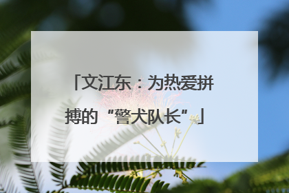 文江东：为热爱拼搏的“警犬队长”