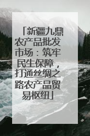 新疆九鼎农产品批发市场：筑牢民生保障，打通丝绸之路农产品贸易枢纽