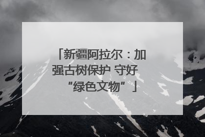 新疆阿拉尔：加强古树保护 守好“绿色文物”