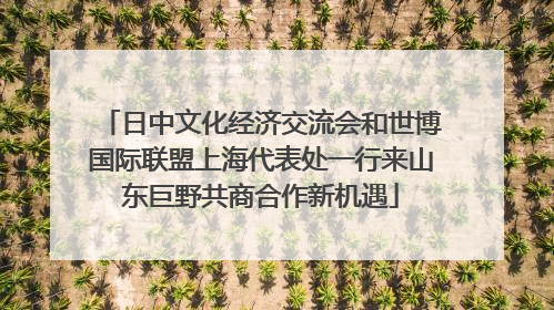 日中文化经济交流会和世博国际联盟上海代表处一行来山东巨野共商合作新机遇