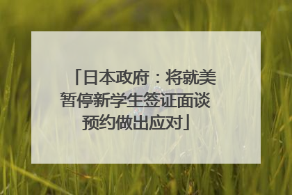 日本政府：将就美暂停新学生签证面谈预约做出应对