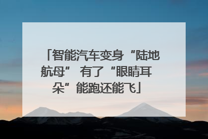 智能汽车变身“陆地航母” 有了“眼睛耳朵”能跑还能飞