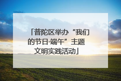 普陀区举办“我们的节日·端午”主题文明实践活动