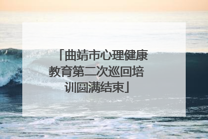 曲靖市心理健康教育第二次巡回培训圆满结束