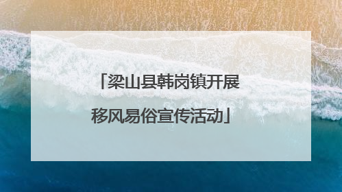 梁山县韩岗镇开展移风易俗宣传活动