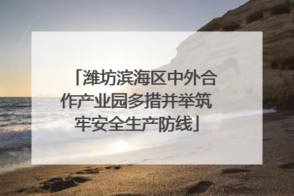 潍坊滨海区中外合作产业园多措并举筑牢安全生产防线