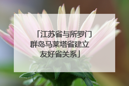 江苏省与所罗门群岛马莱塔省建立友好省关系