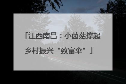 江西南昌：小菌菇撑起乡村振兴“致富伞”