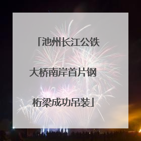 池州长江公铁大桥南岸首片钢桁梁成功吊装