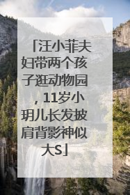 汪小菲夫妇带两个孩子逛动物园，11岁小玥儿长发披肩背影神似大S
