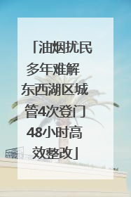 油烟扰民多年难解 东西湖区城管4次登门48小时高效整改