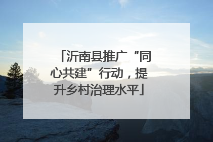 沂南县推广“同心共建”行动，提升乡村治理水平