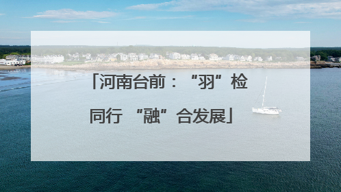 河南台前：“羽”检同行 “融”合发展