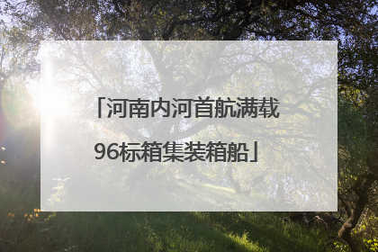 河南内河首航满载96标箱集装箱船