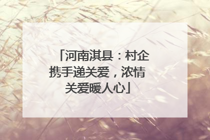 河南淇县：村企携手递关爱，浓情关爱暖人心