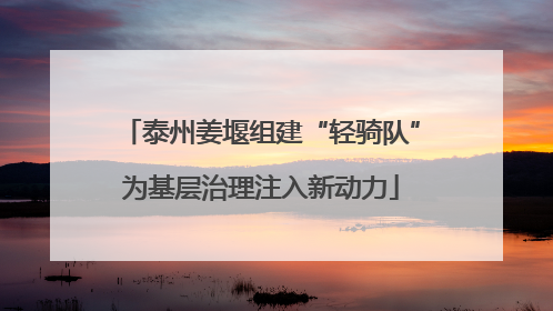 泰州姜堰组建“轻骑队”为基层治理注入新动力