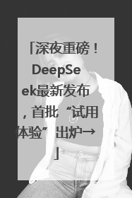 深夜重磅！DeepSeek最新发布，首批“试用体验”出炉→