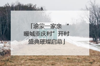 渝蒙一家亲 “暖城重庆村”开村盛典璀璨启幕
