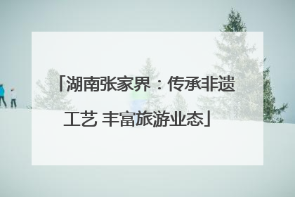 湖南张家界：传承非遗工艺 丰富旅游业态