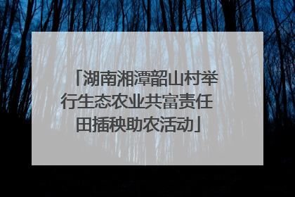 湖南湘潭韶山村举行生态农业共富责任田插秧助农活动