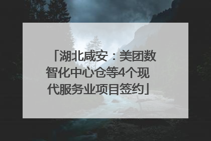 湖北咸安：美团数智化中心仓等4个现代服务业项目签约