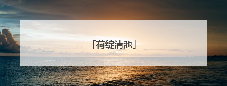荷绽清池