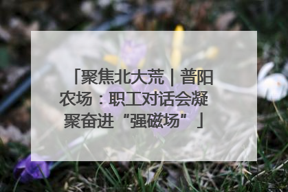 聚焦北大荒｜普阳农场：职工对话会凝聚奋进“强磁场”