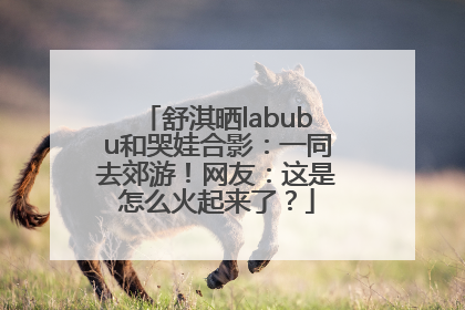 舒淇晒labubu和哭娃合影：一同去郊游！网友：这是怎么火起来了？