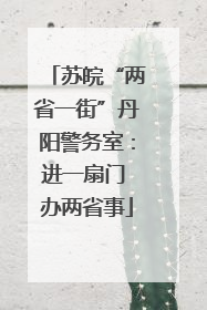 苏皖“两省一街”丹阳警务室：进一扇门 办两省事
