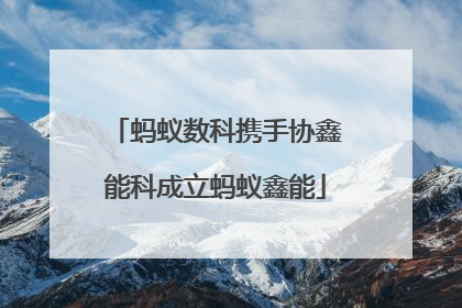 蚂蚁数科携手协鑫能科成立蚂蚁鑫能