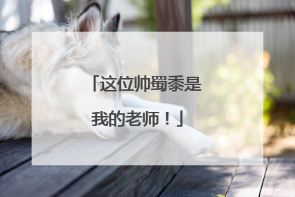 这位帅蜀黍是我的老师！
