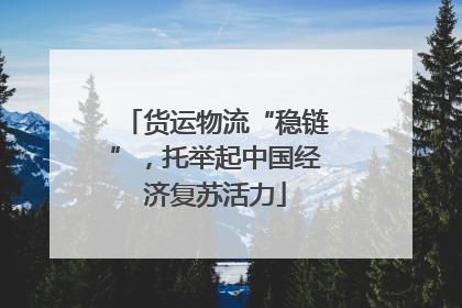 货运物流“稳链”，托举起中国经济复苏活力