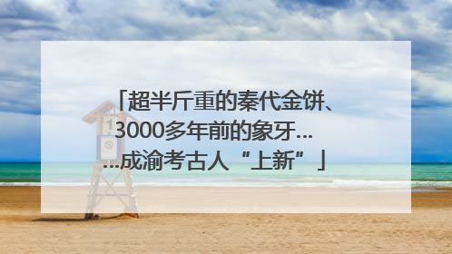 超半斤重的秦代金饼、3000多年前的象牙……成渝考古人“上新”