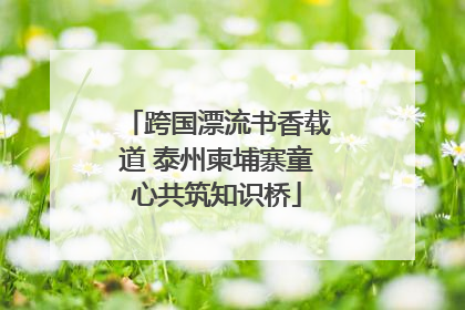 跨国漂流书香载道 泰州柬埔寨童心共筑知识桥