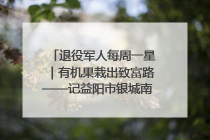 退役军人每周一星｜有机果栽出致富路——记益阳市银城南湖蔬果农民专业合作社总经理晏桂明