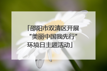 邵阳市双清区开展“美丽中国我先行”环境日主题活动