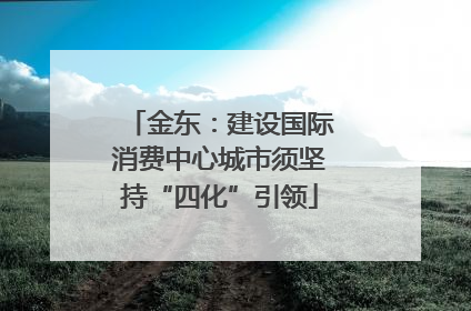 金东：建设国际消费中心城市须坚持“四化”引领