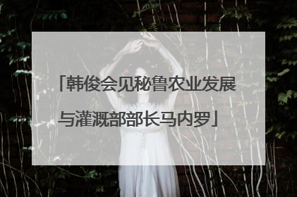 韩俊会见秘鲁农业发展与灌溉部部长马内罗