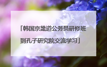 韩国京畿道公务员研修班到孔子研究院交流学习
