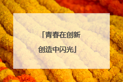 青春在创新创造中闪光
