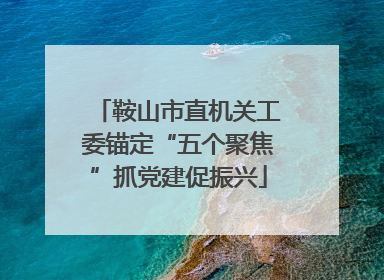 鞍山市直机关工委锚定“五个聚焦”抓党建促振兴