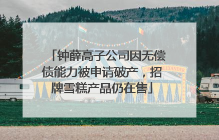 钟薛高子公司因无偿债能力被申请破产，招牌雪糕产品仍在售