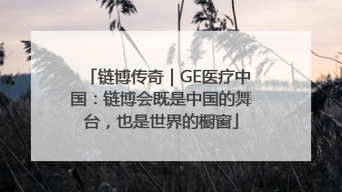 链博传奇｜GE医疗中国：链博会既是中国的舞台，也是世界的橱窗